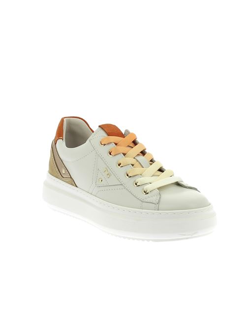 sneakers da donna in pelle bianco panna NERO GIARDINI | E513041D713